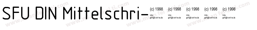 SFU DIN Mittelschri字体转换